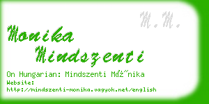 monika mindszenti business card